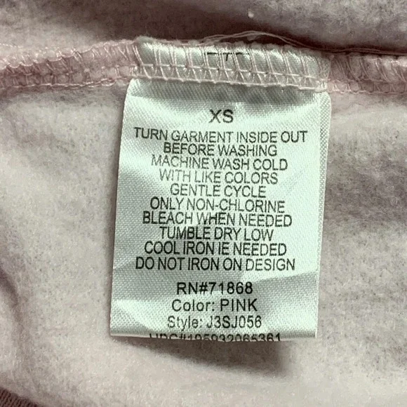 Journey Hoodie Womens Extra Small XS Pink Pullover Sweatshirt Pocket Graphic NWT - Picture 14 of 16